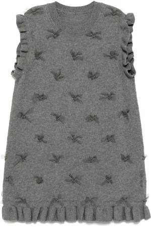 JNBY by JNBY ærmeløs sweater-kjole med plisseret kant