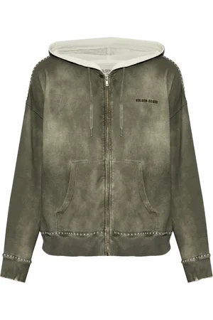Golden Goose Hættetrøje med nitter og spraymalet effekt