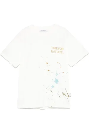 Paolo Pecora T-shirt med malingsprøjttryk