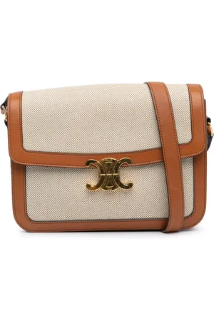Céline Teen Triomphe crossbody-taske i lærred fra 2019