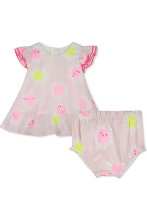 Billieblush Sæt med kjole og bloomers med blomstret tryk