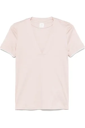 ELEVENTY T-shirt med kontrastkant