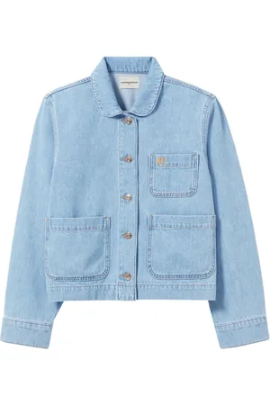 Claudie Pierlot Denimjakke med peter pan-krave