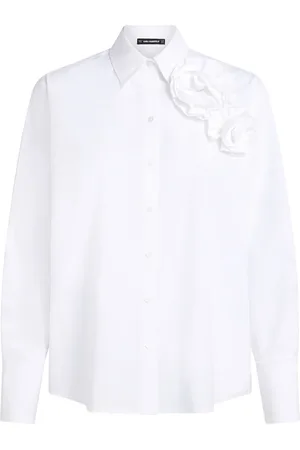 Karl Lagerfeld T-shirt med blomster-applikation