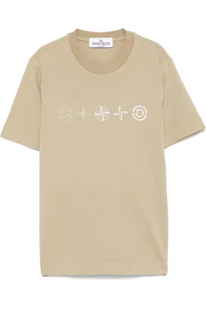 Stone Island T-shirt med kompas-print