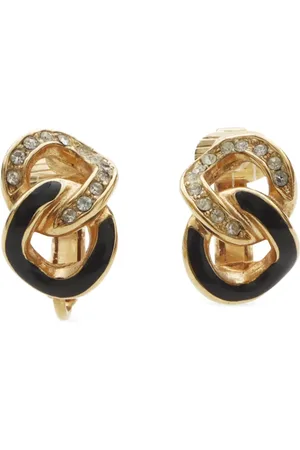 Dior øreclips med rhinsten fra 1990-2000