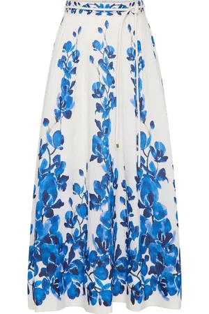 Rebecca Vallance Midi nederdel med blomstermotiv