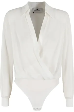 Elisabetta Franchi Draperet slå om-bodysuit