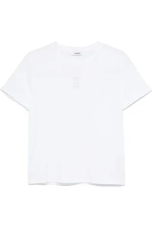 Sandro T-shirt med logobroderi