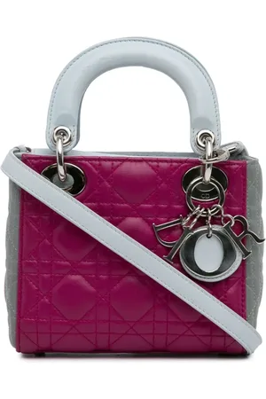 Dior Pre-owned Dior Mini Tricolor Cannage Lady satchel-taske fra 2014