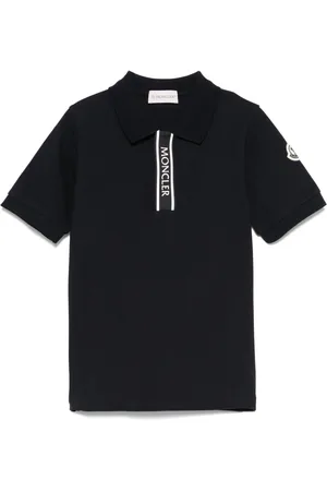 Moncler Polo i bomuld med logokant