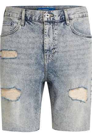 Karl Lagerfeld Afslappede denimshorts med slitageeffekt