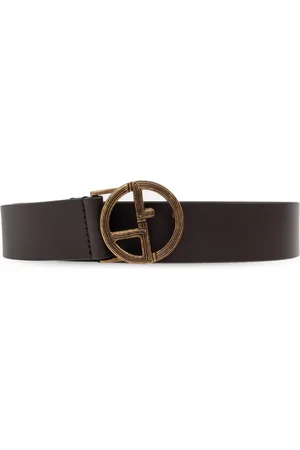 Giorgio Armani Læderbælte med GA-logo