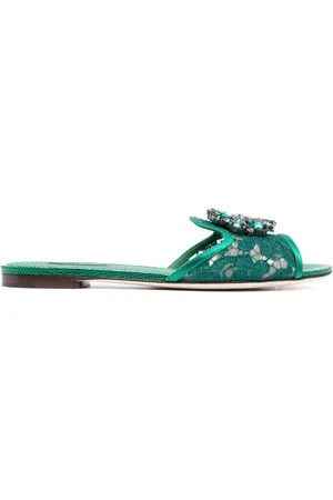 Dolce & Gabbana Blondesandaler med krystaller