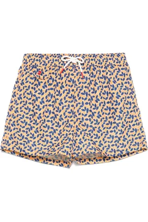 Kiton Badeshorts med bladtryk