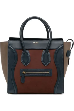 Céline Mikro trefarvet Luggage håndtaske i ruskind fra 2012