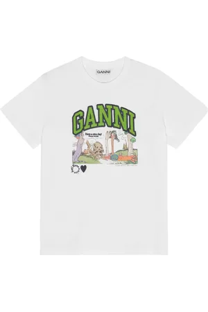 Ganni T-shirt med tryk