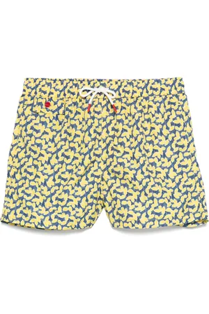 Kiton Badeshorts med bladtryk