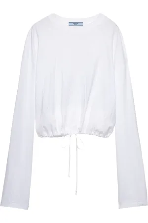 Prada Langærmet T-shirt i jersey