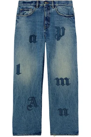 Palm Angels Jeans med logomærke og lige ben