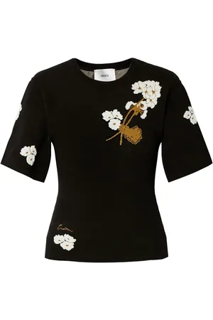 Erdem Blomstrede-intarsiastrikket T-shirt
