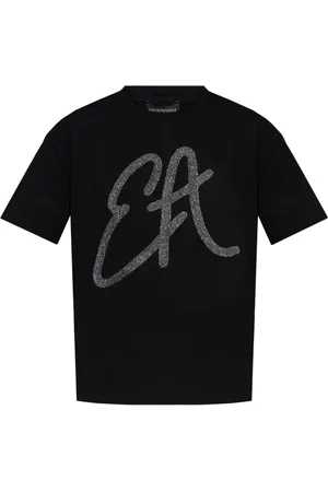 Emporio Armani T-shirt med logoapplikation