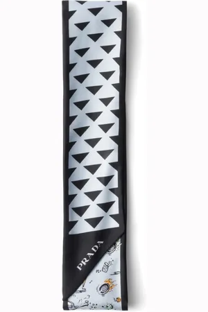 Prada Silketørklæde med illustration-tryk