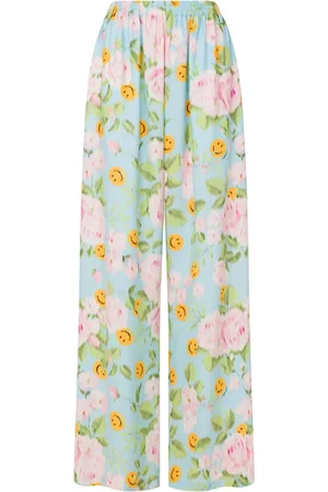Moschino Palazzo-bukser med blomstertryk