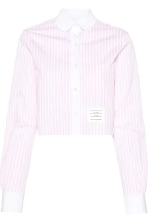 Thom Browne Stribet cropped skjorte
