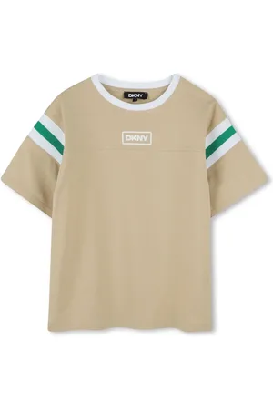 DKNY T-shirt med stribedetalje