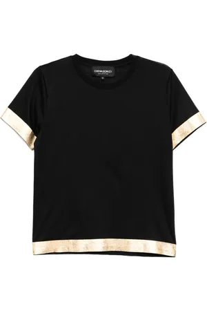 Cynthia Rowley T-shirt med folie-kant