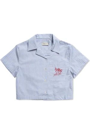 Golden Goose Stribet cropped skjorte