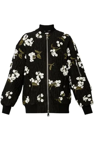 Erdem Bomberjakke med blomsterapplikation