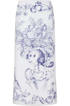 Moschino Mellemlang nederdel med grafisk tryk