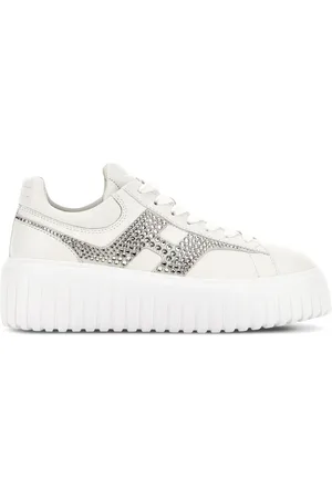 Hogan H-Stripes sneakers i ruskind