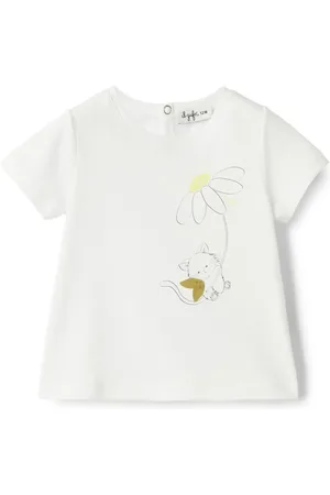Il gufo T-shirt i bomuld med logotryk