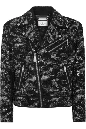 Philipp Plein Bikerjakke med kamuflagetryk