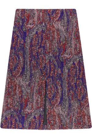 DRIES VAN NOTEN Mellemlang nederdel i jacquard