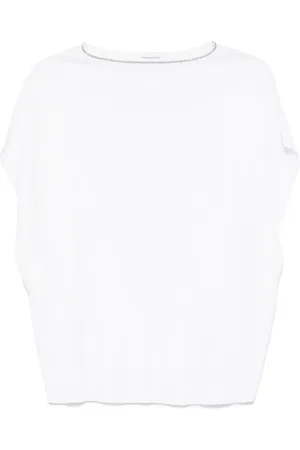 Fabiana Filippi T-shirt med perledetalje