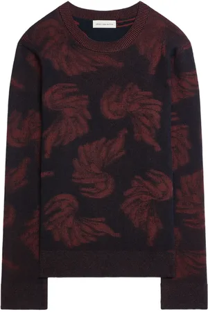 DRIES VAN NOTEN Jacquard-strikket sweater