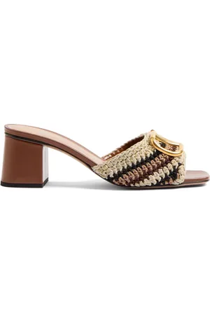 VALENTINO GARAVANI 60 mm VLogo sandaler med broderi