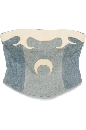 Marine Serre Top i regenereret denim