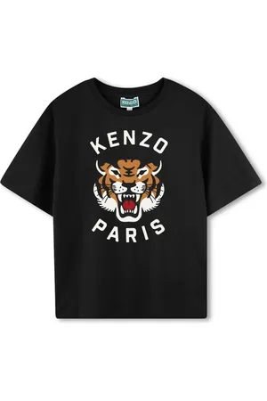 Kenzo T-shirt med tigerhoved-tryk