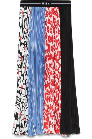 Msgm Midi-nederdel med blandet tryk