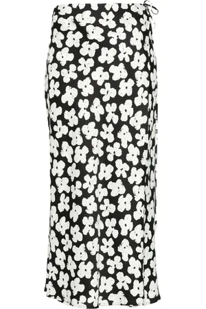 Msgm Mellemlang nederdel med blomstertryk