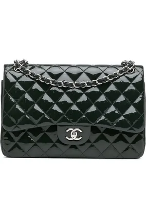 CHANEL 2014 Jumbo Classic Patent Double Flap skuldertaske