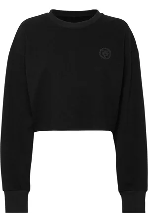 Philipp Plein Cropped sweatshirt i svamp