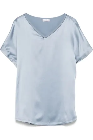 Brunello Cucinelli Satinbluse