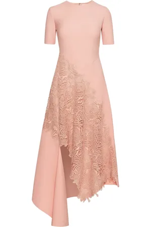 Oscar de la Renta Midi-kjole med guipure-blonde