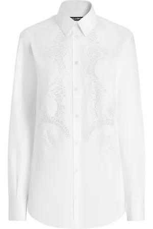 Dolce & Gabbana Skjorte med blondepaneler